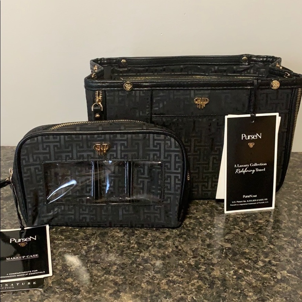 PurseN Handbag Organizer Insert AND Makeup Case